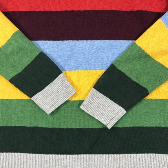 H&M Sweater Boys 8-10 Multicolor Striped Pullover Crew Neck Long Sleeve - Picture 8 of 12